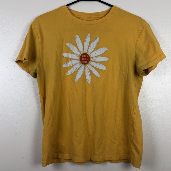 Fifth Sun Tops - Fifth Sun “Good Vibes Only” Sunflower Graphic T-Shirt